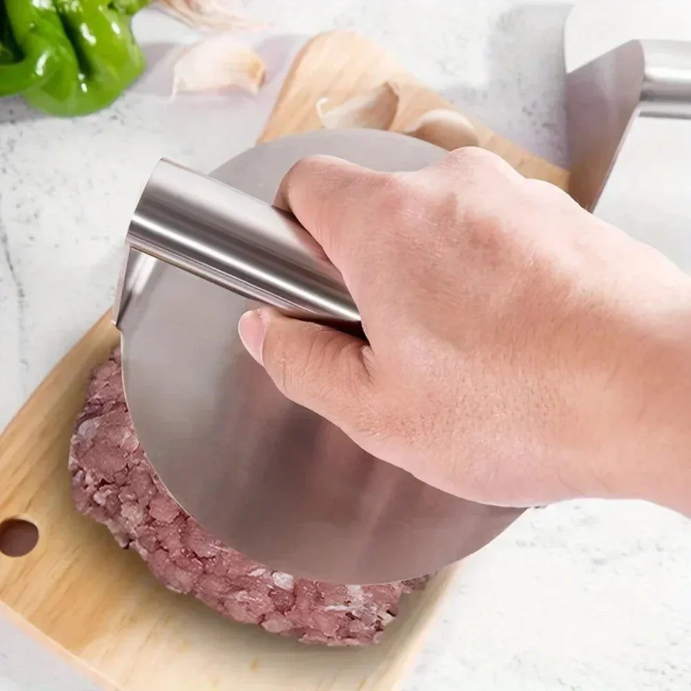Prensa para hamburguesas smash de acero inoxidable