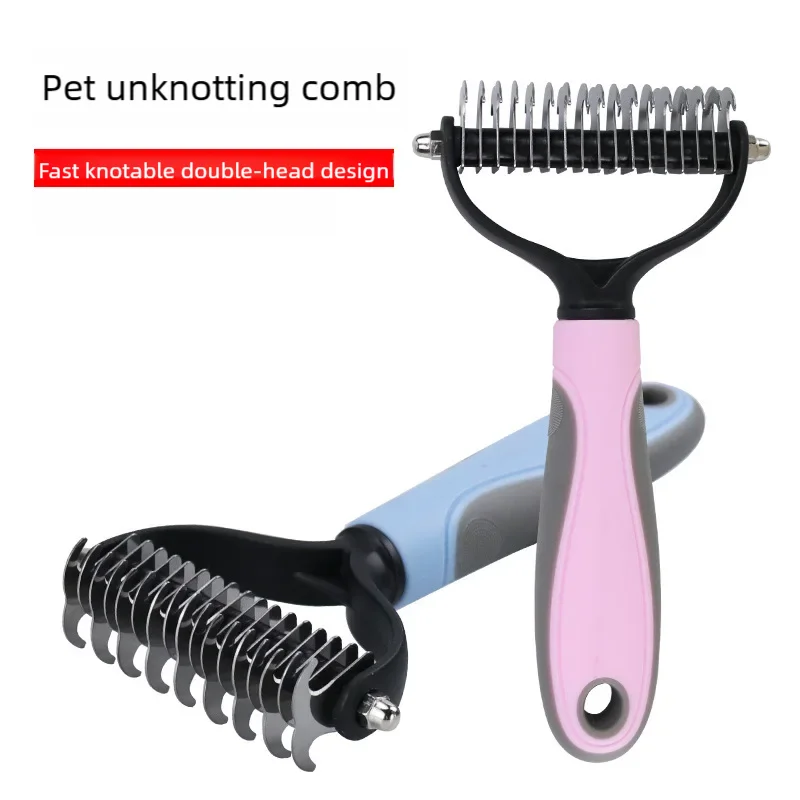 Cepillo de aseo para perros y gatos de pelo largo y corto