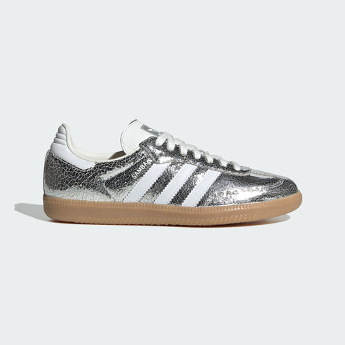 adidas Samba OG Plata Metalizada Mujer vista lateral
