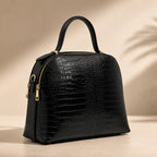 Bolso NOA de piel italiana grabada cocodrilo ZEEN