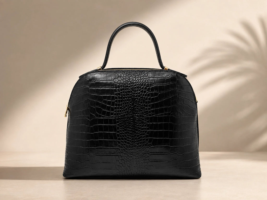 Bolso NOA de piel italiana grabada cocodrilo
