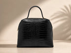 Bolso NOA de piel italiana grabada cocodrilo ZEEN