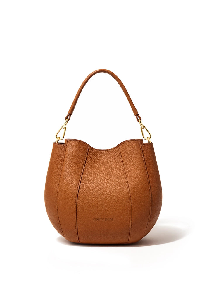 Bolso ODÉLIA de piel de vacuno grabada Cherry Paris