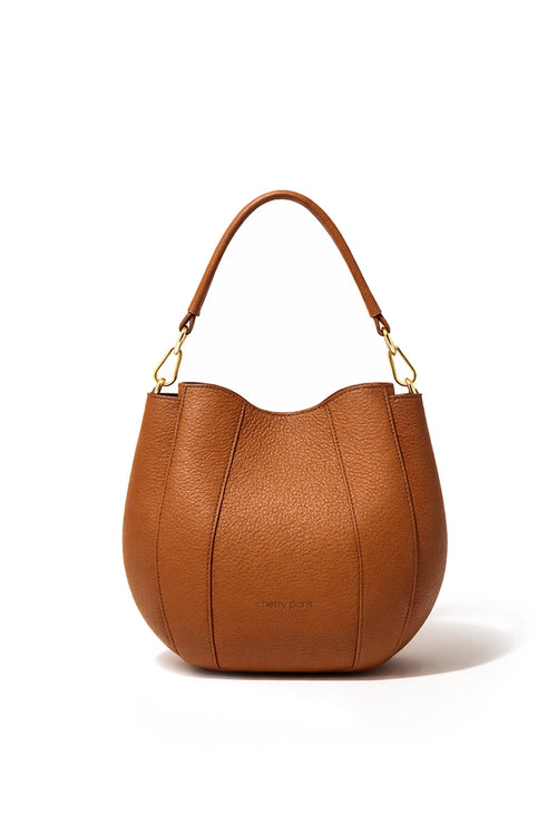 Bolso ODÉLIA de piel de vacuno grabada Cherry Paris