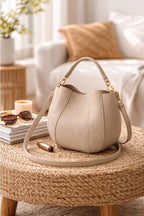 Bolso ODÉLIA de piel de vacuno grabada Cherry Paris