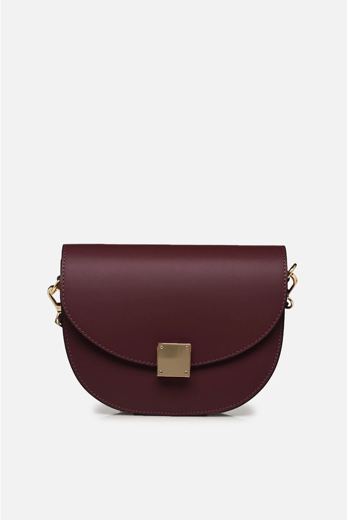 Bolso ZINA de piel de vacuno lisa Cherry Paris