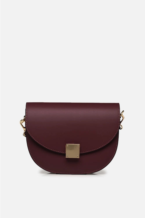 Bolso ZINA de piel de vacuno lisa Cherry Paris