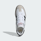 Adidas Samba Indoor Blanca, Negra y Roja - vista lateral