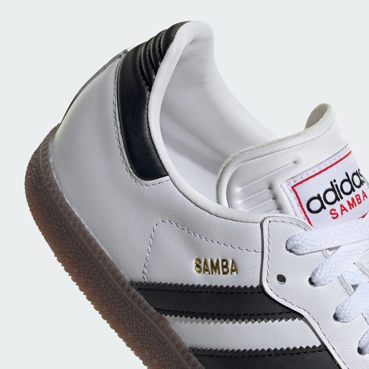 Adidas Samba Indoor Blanca, Negra y Roja - suela