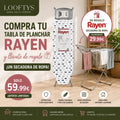 Tabla de Planchar Rayen + Secadora de Ropa de Regalo LOOFTYS