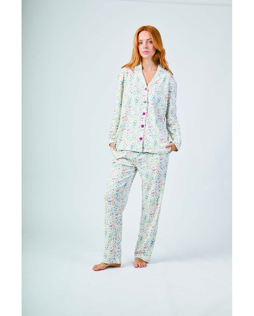 Pijama de Mujer Camisa Flores (imagen 2)