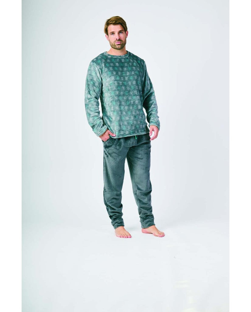 Pijama Coralina Hombre Verde Cuadros