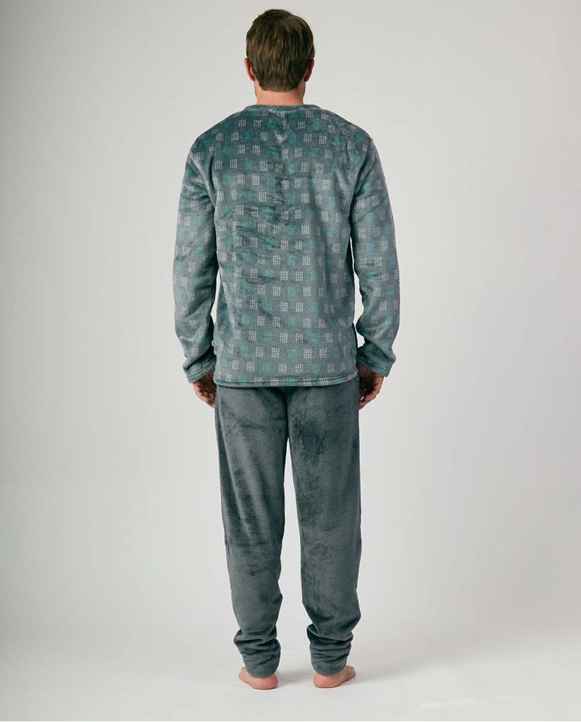 Pijama Coralina Hombre Verde Cuadros (imagen 2)