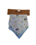Pack 2 Baberos Bandana Animales Azul