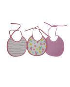 Pack 3 Baberos Redondos Rosas Mariposas