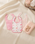 Pack 3 Baberos Animales Rosa (imagen 2)