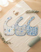 Pack 3 Baberos Impermeables Animales Azul (imagen 2)