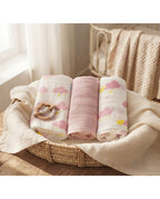 Pack 3 Gasas Muselinas Nubes Colores 80x80 (imagen 2)