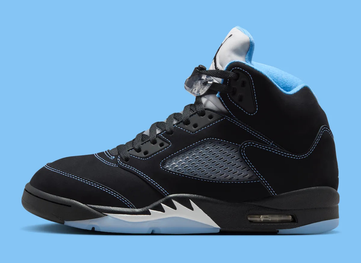 Jordan 5 Retro Negra y Azul Universitario (2026)