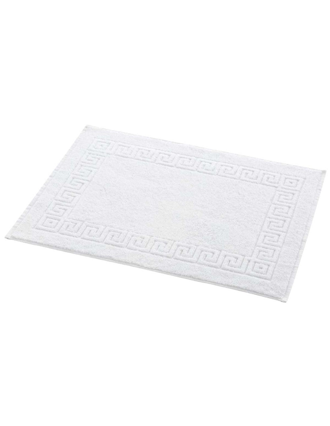 Alfombra de Baño Blanca con Greca, Pack de 2 Unidades