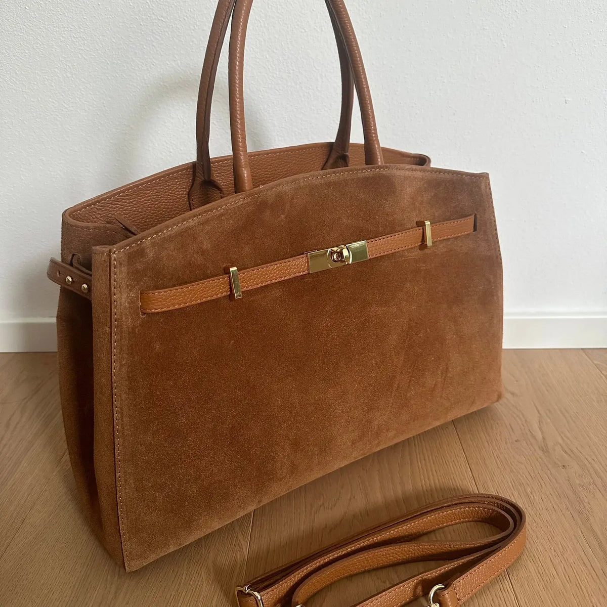 Bolso AMELIA BIG de ante italiano Zh Leather Bags