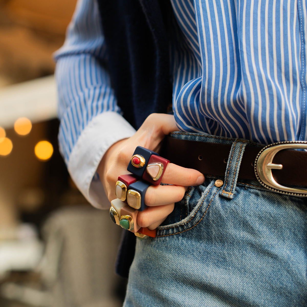 Anillo mujer mora con selenita ÉMOLO®