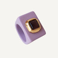 Anillo mujer color lavanda con selenita ÉMOLO®