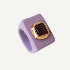 Anillo mujer color lavanda con selenita ÉMOLO®