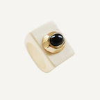 Anillo mujer crema con onix SAIRA ÉMOLO®