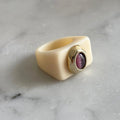 Anillo mujer crema con selenita ÉMOLO®