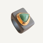 Anillo mujer gris con aventurina SAIRA ÉMOLO®
