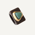 Anillo mujer marrón y aventurina ÉMOLO®