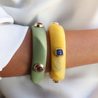 Anillo mujer Verde con selenita lila SAIRA ÉMOLO®