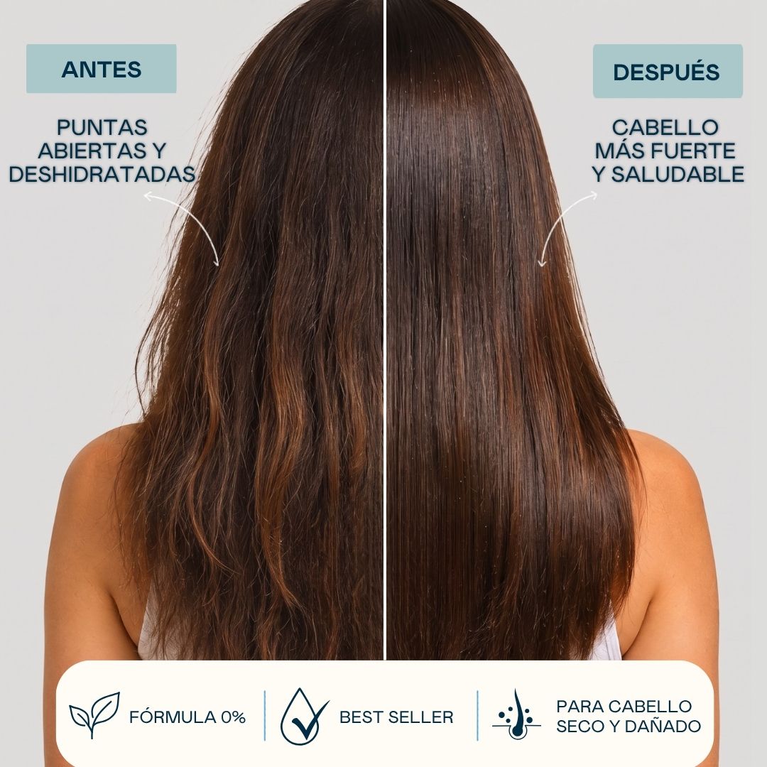 Pack Total Repair para Cabellos Dañados - Champú, Mascarilla y Acondicionador Bifásico - 975 ml Valquer®