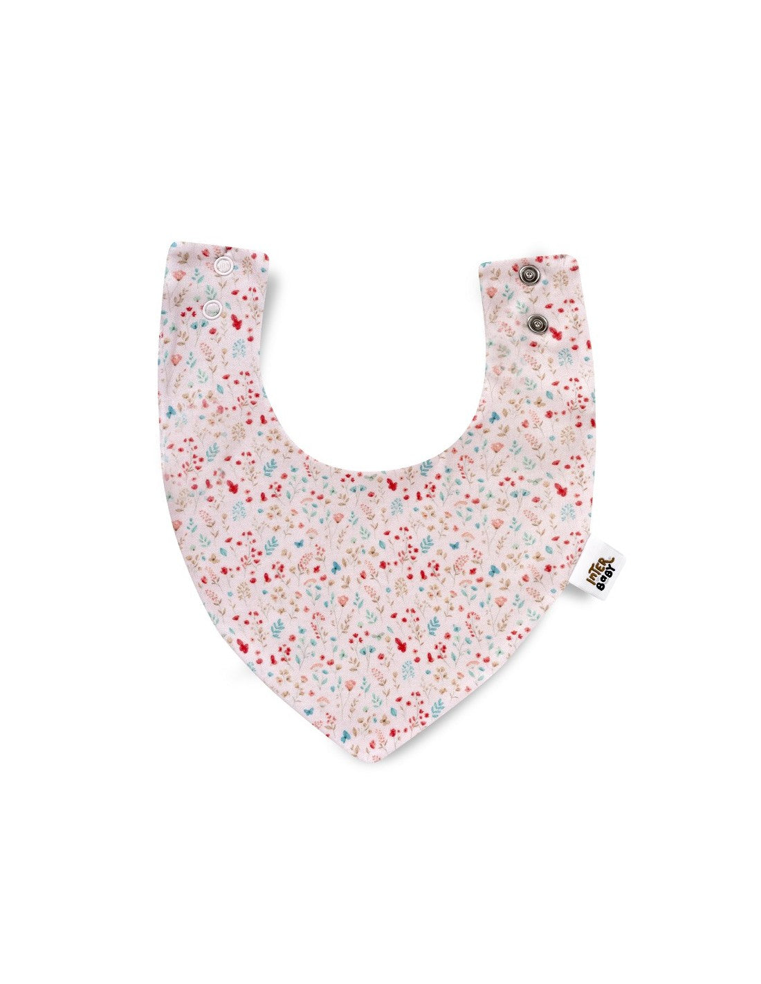 Babero Bandana de Bambú, Pack de 2 Unidades, Diseño Flores (imagen 3)