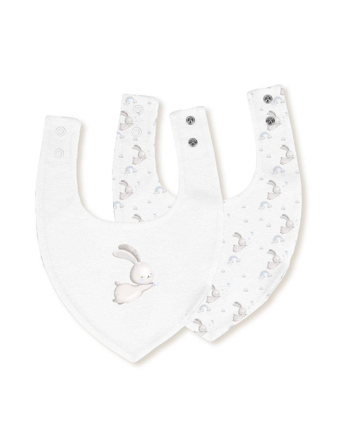 Babero Bandana, Pack de 2 Unidades, Diseño Conejito (imagen 2)