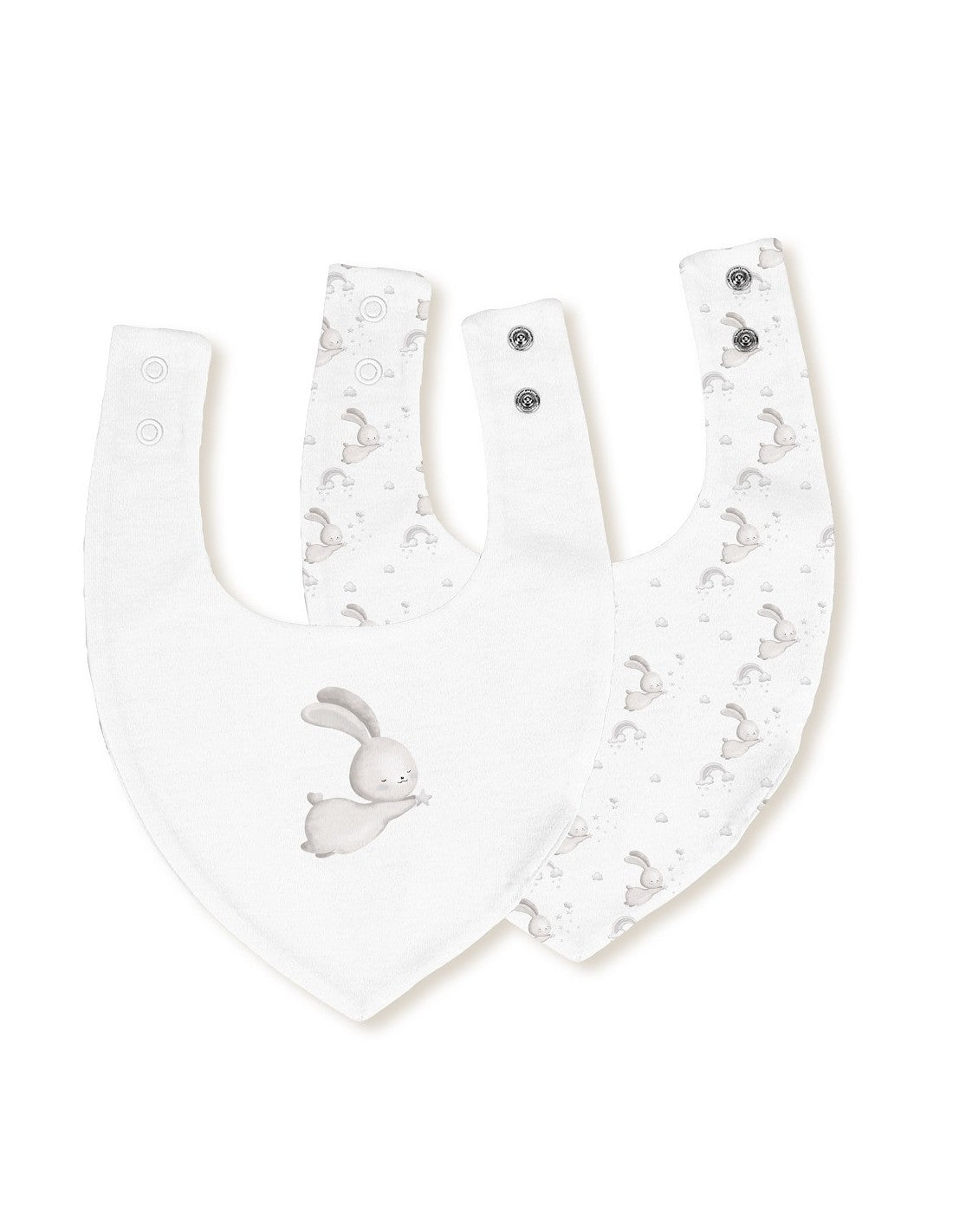 Babero Bandana, Pack de 2 Unidades, Diseño Conejito (imagen 3)