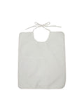 Baberos Geriátricos Blancos con Lazo, Pack de 12
