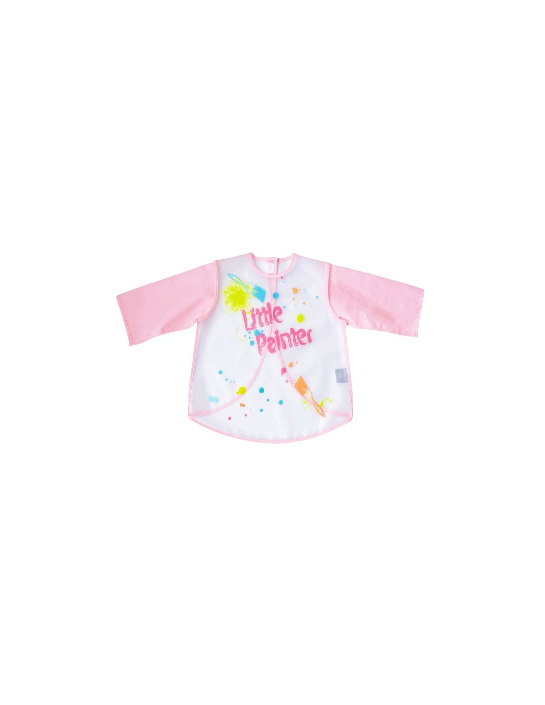 Babero Impermeable con Mangas "Little Painter" - Rosa