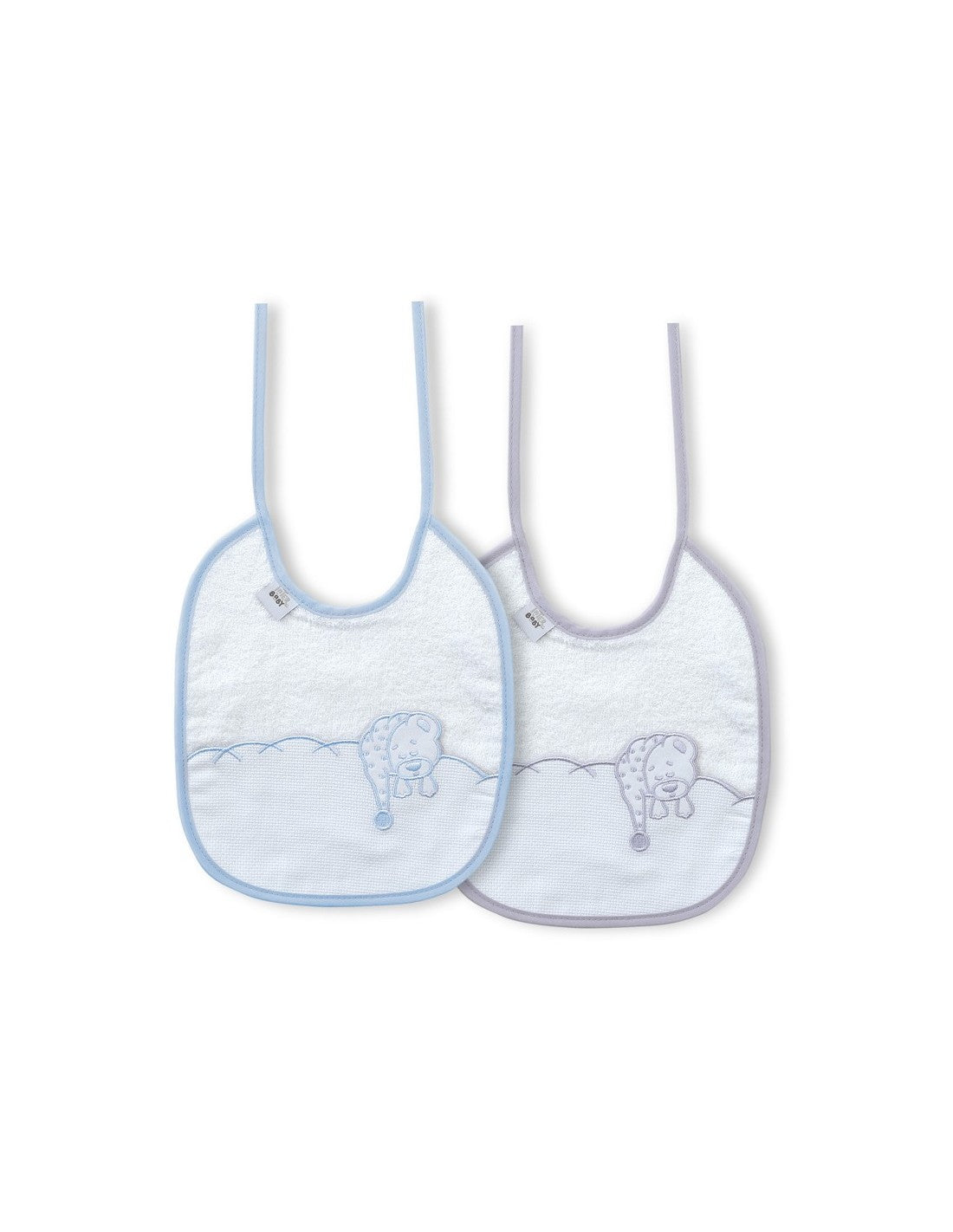 Babero Rectangular para Bordar, Pack de 2 Unidades, Diseño Osito (imagen 3)