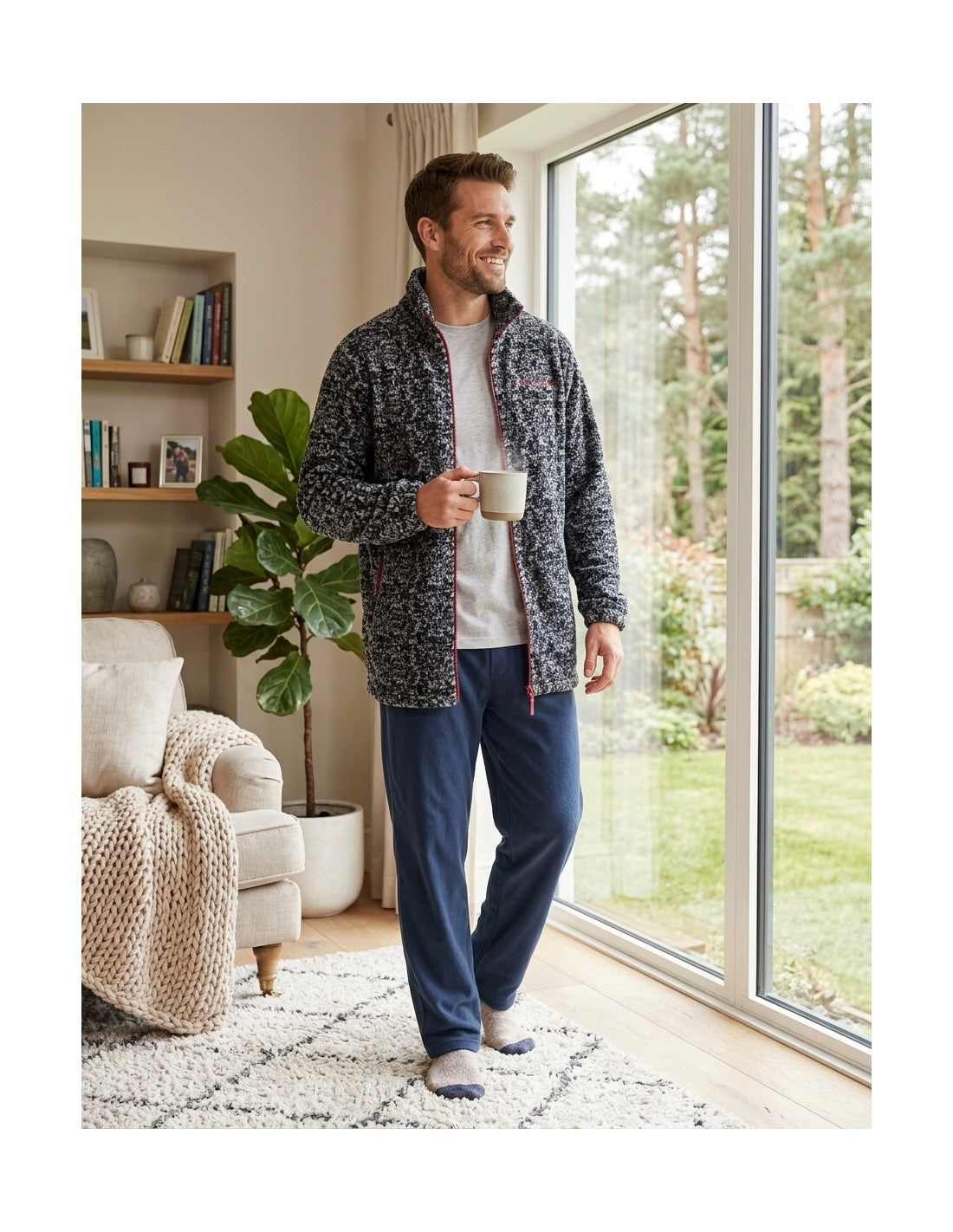 Bata de Hombre de Poliéster, Modelo M1-03