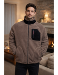 Bata - Polar de Hombre con Cremallera, Color Marrón