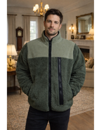 Bata - Polar de Hombre con Cremallera, Color Verde