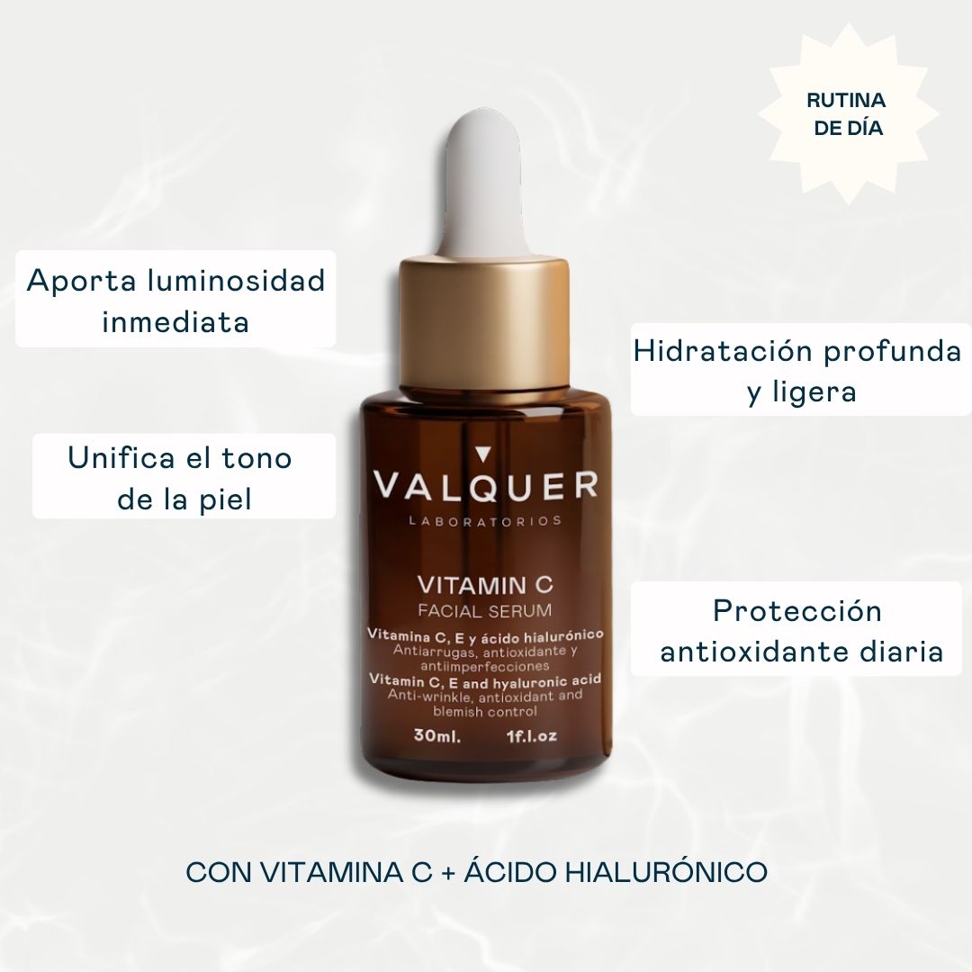 Sérum Facial de Vitamina C & Ácido Hialurónico - 30ml Valquer®