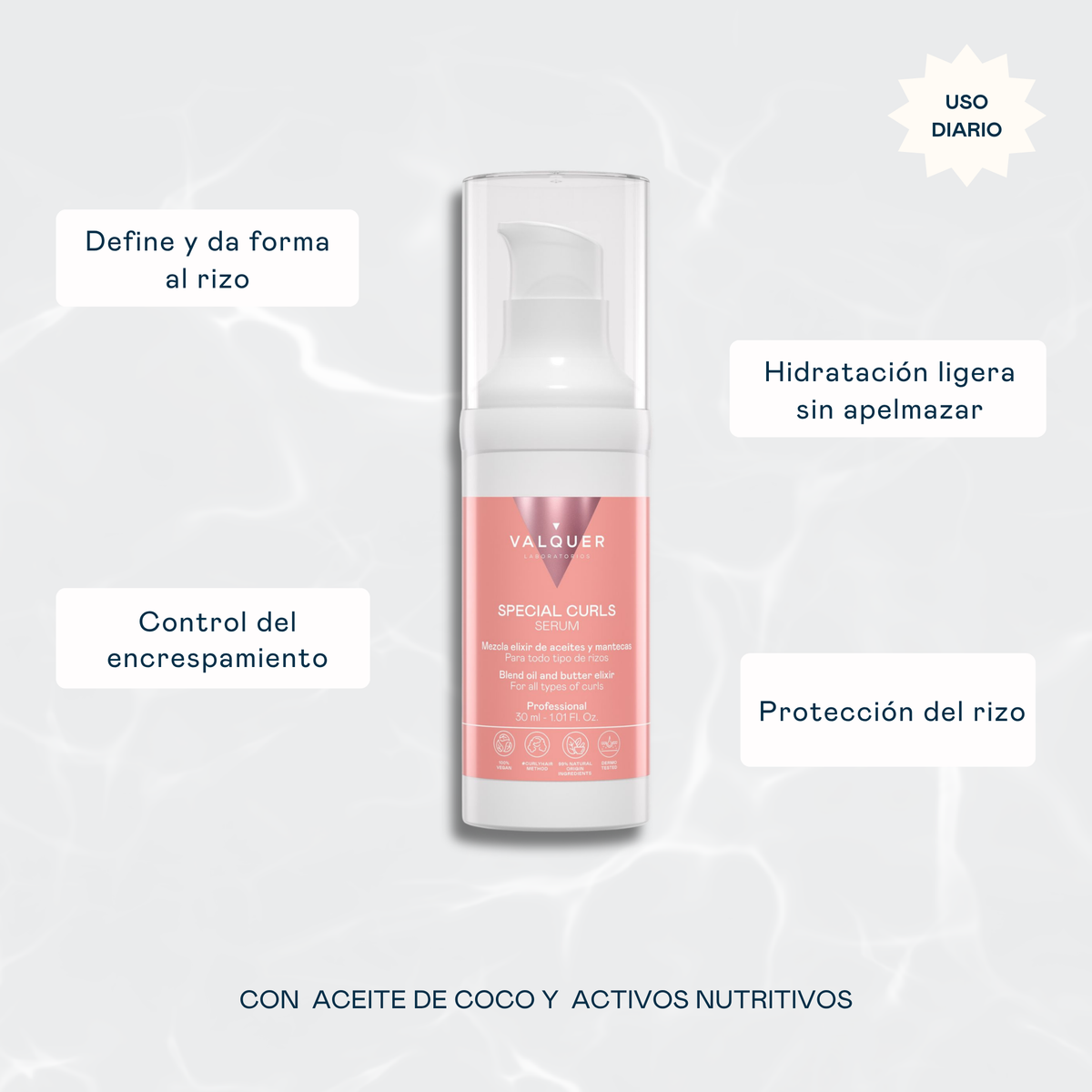 Sérum Método Curly (especial rizos) - 30 ml Valquer®