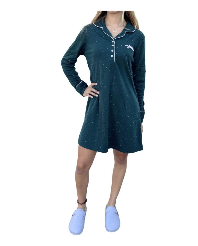 Camisón Algodón Afelpado Talla Especial Mujer (imagen 3)