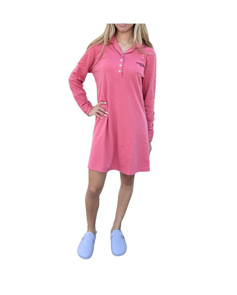 Camisón Algodón Afelpado Talla Especial Mujer (imagen 2)