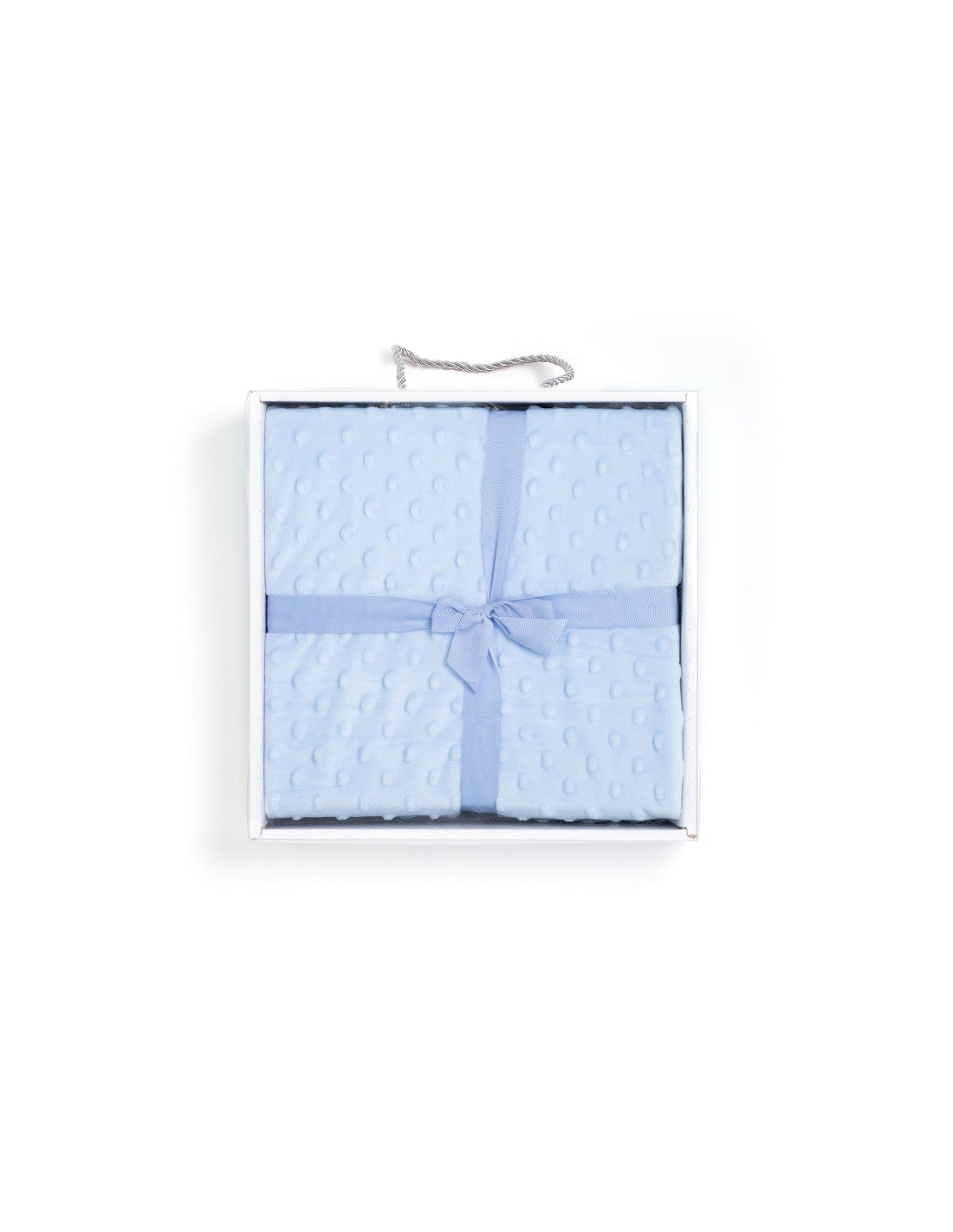 Caja de 12 Mantas de Topitos para Bebé - Azul