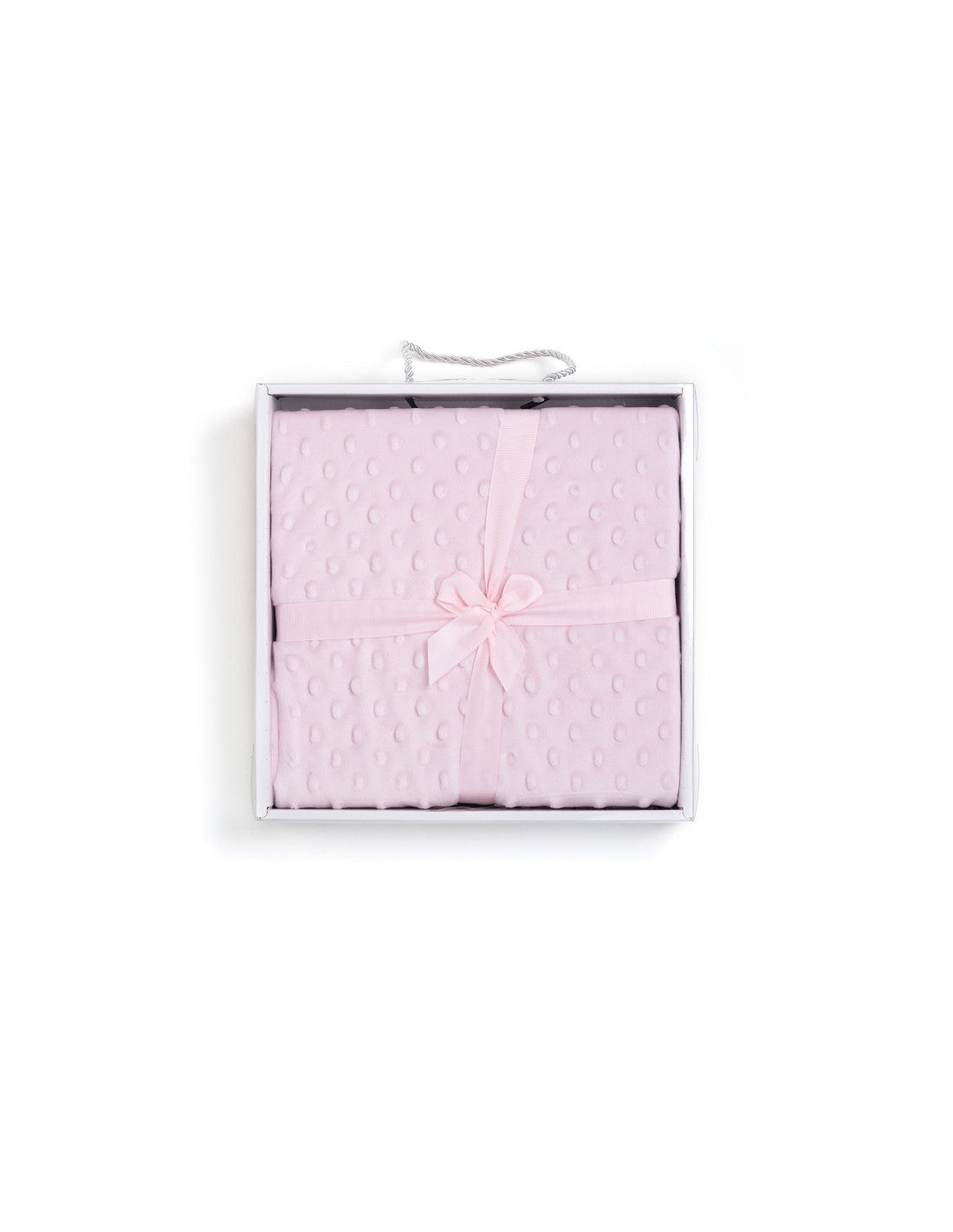 Caja de 12 Mantas de Topitos para Bebé - Rosa