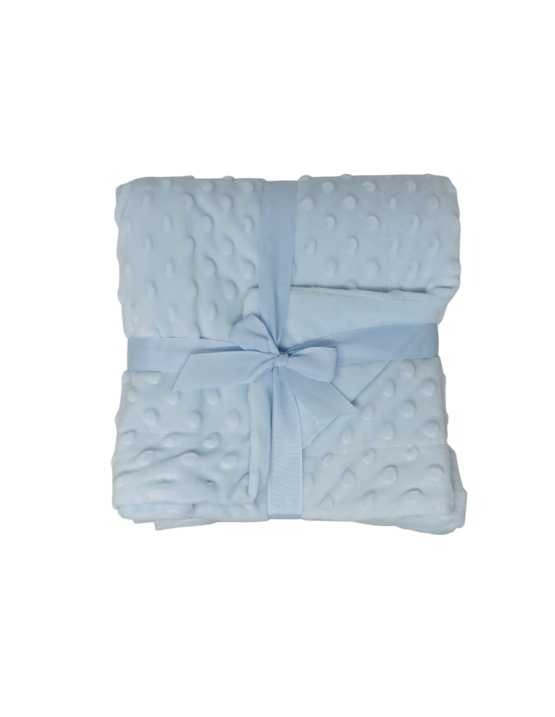 Caja de 12 Mantas de Topitos para Bebé - Azul